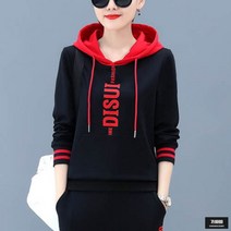 가바바 여성 긴팔 트레이닝복 오버핏 깔끔한 컬러 투톤의 트레이닝복 세트 G60684