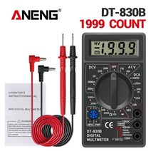 검전기 디지털 멀티미터 dt830b lcd digital voltmeter ohm, dt-830b 블랙
