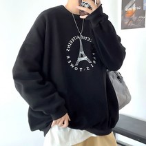 파리타워 에펠탑 레터링 기모 맨투맨