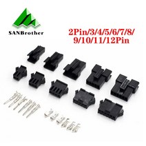 3D프린터부품 3D 프린터 커넥터 SM2/3/4/5/6/7/8/9/10/11/12 핀 피치 2.54MM 암수 하우징 + 단자 SM-2P JST, 4Pin