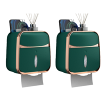 네모생활 욕실 방수 휴지케이스 화이트골드 다크골드 당일발송, 다크골드X2