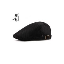 남성용 뉴스보이 통기성 모자 메쉬 카비 골프 운전용 태양 플랫 베레모 블랙 화이트 그레이 베이지 여름 바이저