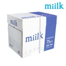 엑소 밀크 A4 복사용지(A4용지) 75g 2500매 1BOX, 단품