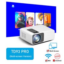 ThundeaL TD93 Pro 풀HD 프로젝터 1080P 2K 4K Android WiFi 프로젝터 3D Movie Cinema Phone for Home Theater, 단일상품_MultiScreen Version