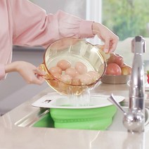 온싱크 코랜더 2개 세트 싱크대 채반 야채물빠짐 건조 채반, 레드1+1