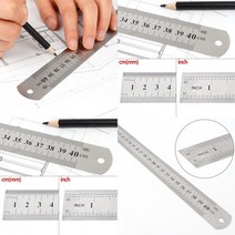 마트498 쇠자 40CM 공구가방 목공공구 디자인회사 강철자 가죽공예 건설공구 재단용자 미싱부자재 눈금자