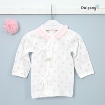 달퐁벨라플라워배냇저고리 신생아 아기 배냇가운 봄 여름 가을