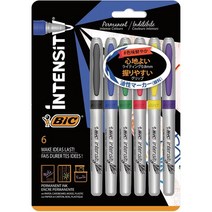 일본직발송 3. BIC 재팬 빅(BIC) 유성 펜 칼라 세트 INTENSITY 울트라 파인 0.8 MM세자 6색 KR ITS-PMULFN, One Size, One Color
