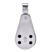 Dilwe Rope Pulley Block Stainless Steel Single Pulley Block Kayak Canoe Boat Anchor Trolley Kit for, 1
