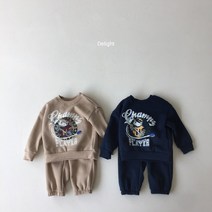 미니트리 하키 베어 상하복 유아 겨울 기모 상하세트