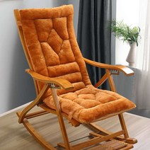 벤치의자방석 털융 눕는의자매트 겨울 두꺼운 비치체어 깔개긴 의자등나무 흔들의자 접이식의자 의자통 용나무 의자시트, C07-딥카멜 플러시