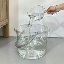 투명 양동이 아크릴 플라스틱 기숙사 물통 세탁 물 저장 목욕 가정용 세면대 뚜껑 저장 대형, E