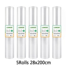 고성능 YUMYTH Vacuum Bags Rolls 5 RollsLot BPA-Free So미국 Vide 식품 진공 실러 포장 플라스틱 보관함, 08 5R 28x200cm
