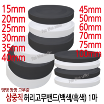 윤원상사 국산 고탄력 삼중직 짱짱한 허리 고무밴드 1마 (90cm), 24-3중직 폭100mm(1마)(흑색)-1개, 1개
