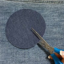 청바지 데님 의류 리폼 수선패치 원형, 상세페이지 참조