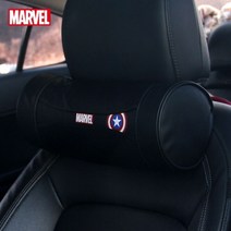 마블 캡틴아메리카 메모리폼 차량용목쿠션 여행용 사무의자장착, 단품