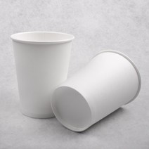 12oz 무지 종이컵 소량 200개 / 커피 핫 음료 테이크아웃 카페 사무실 일회용 컵, 12온스 무지컵 200개