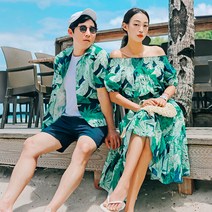 비치팜 그린 여름 커플옷 신혼여행 허니문 CL-610