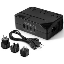 정현파 변압기 휴대용 변압기 변환 플러그 220V ~ 110V 변압기 해외 콘센트 국내외 겸용 전원 탭 강압 변압기 전압 변환기 해외용 변압기 다운 트랜스포머, 상세페이지 참조