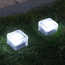 태양전지 태양광 태양열 야외조명 계단조명 방수 LED 별장 무선 야간 포트라이트 산장, 태양 광 플로어 램프 [2pcs] 소형 백색광