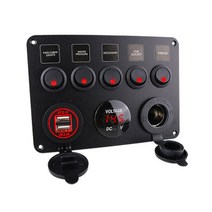 캠핑카 카라반 RV 터치 매인 컨트롤러 12v 제어판, 빨간색