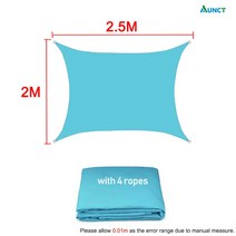 타프쉘이너텐트 타프 스크린 이너 텐트 300D 방수 Skyblue 사각형 직사각형 그늘 항해 정원 테라스 캐노피 수영 태양 캠핑 하이킹 마당 천막, [01] 1.8x2m