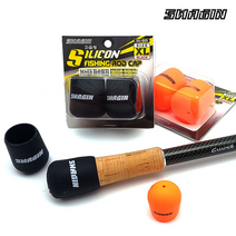 백경 실리콘 뒷마개 낚시대손잡이 파손방지 로드캡, L 오렌지