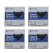 장수램프 LED 파30램프 15W 4개입, 주광색 확산형