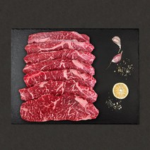 [당일발송] 고기노하우 1등급 한우 채끝살 (500g 1kg 택 1), 스테이크용 1kg(약 6인분양)