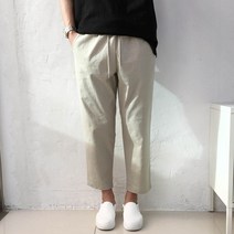 미르미르 남성용 뉴골드 린넨 와이드팬츠