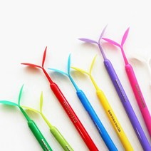 새싹 펜 베이직 새싹볼펜 학생볼펜 팬시용볼펜 필기볼펜 펜, 종류:그린
