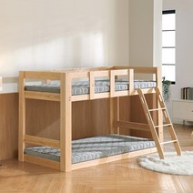 굿모닝침대 편백나무원목 이층벙커 싱글침대 폼단면매트리스포함 받침대별도 주문제작가능, 로우이층침대