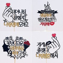 생일토퍼 케이크토퍼 케이크픽 생신토퍼, 고정문구-디자인(6-인생은70)