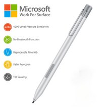 스타일러스 펜 Microsoft Surface Pro 7 6 5 4 3 Surface Go Book 3 노트북 스튜디오 4096 HP Envy X360 ASUS 용 스마트 펜 터치, Silver