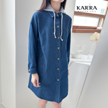 [카라] KARRA (77까지)캐주얼후드데님원피스_KB3SOP031C