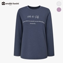 아날도바시니 속기모 레터링 긴팔 티셔츠 ZAU12TS01M