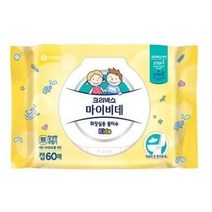 크리넥스 마이비데 키즈 화장실용 물티슈 캡형, 60매, 1팩
