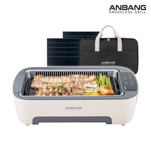 [안방그릴 파워시즌5] 연기 냄새잡는 전기그릴+가방+파워크린 필터10개 (AB901MF), AB901MF+가방+필터10개