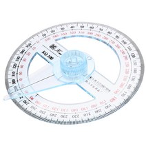 각도자 NICEYARD 측정 도구 플라스틱 스윙 암 앵글 파인더 360 포인터 분도기 눈금자 학교 사무실 10cm 원, 한개옵션0