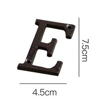 주택대문 상품!!! 레트로 스타일 식료품 주철 금속 크리에이티브 DIY 집 문패 문자 기호, 16 E