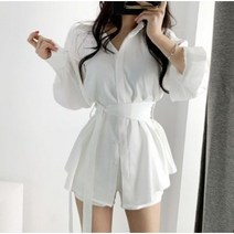 세미투피스 3pcs 셔츠원피스 팬츠 스트립