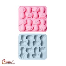 이홈베이킹 실리콘몰드 손잡이케익몰드8구 동물모양 랜덤1개, 단품