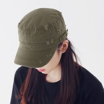 마인드맵 딸랑 군모 빈티지 워싱 군인모자