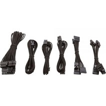 커세어 CP-8920202 SF 시리즈 프리미엄 PSU 케이블 키트 개별 슬리브 블랙 전원 공급 장치
