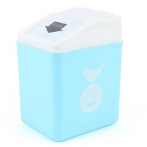 미니 사각 인테리어 책상 탁상 사무실 휴지 통 블루