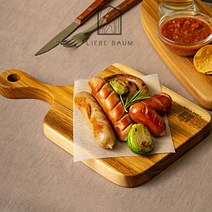 [천삼백케이] [리베바움] 프리미엄 원목도마 골든티크우드 피크닉03 각인가능, 선택안함