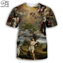 예수님 그리스도 PLstar Cosmos Christian olic Jesus R Streetwear 3DPrint Summer Casual Funny T-shirts, 05 T-shirts_02 S