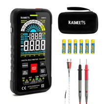 멀티미터 디지털 KAIWEETS-KM601 9999 카운트 디지털 멀티미터 스마트 자동 범위 1000V 10A 테스터 미터, 01 KM601-Black