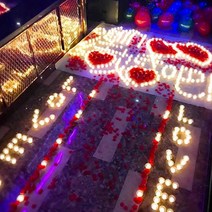 전자초1pcs 백일잔치 생일파티 홈파티 촛불길 꽃잎 티라이트 전자양초 돌잔치소품 홈파티 촬영소품 실내인테리어 홈파티소품 돌잔치용품 백일상 베이비스튜디오 셀프스튜디오 베이비샤워, 네온핑크