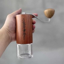 무선 수동 커피글라인더 드롱기 휴대용 가정용 원두 분쇄기, 상세 페이지 참고, 로즈 레드